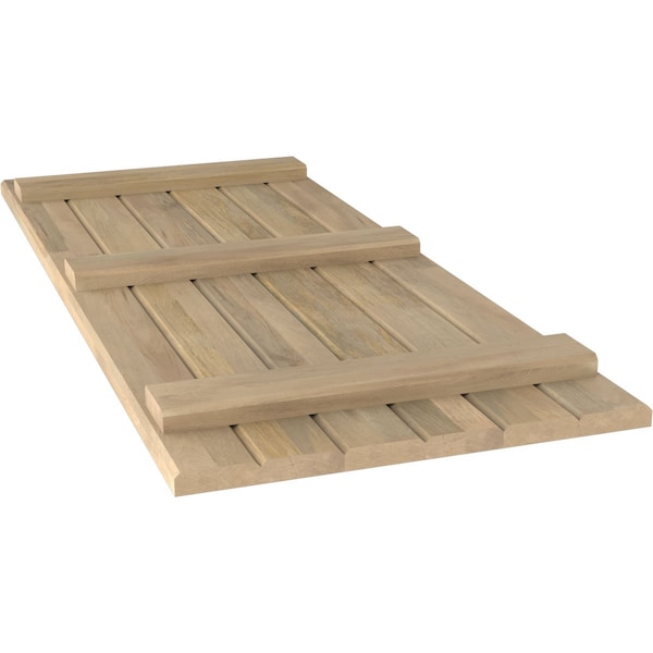 Ekena Millwork Americraft 6-Board (3 Batten) Exterior Real Wood Joined Board-n-Batten Shutters, ARW401BB621X79UNH, PR - ARW401BB621X79UNH
