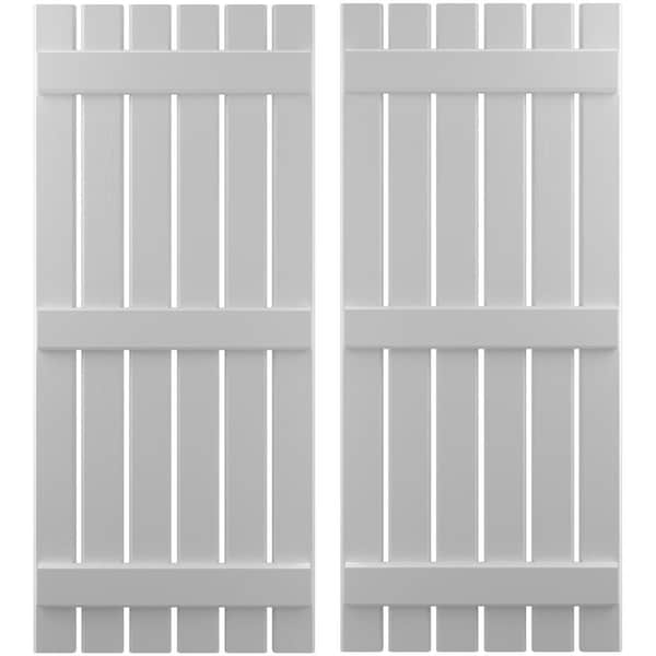 Ekena Millwork Americraft 6-Board (3 Batten) Exterior Real Wood Spaced Board-n-Batten Shutters, ARW401SB623X58PRH - ARW401SB623X58PRH