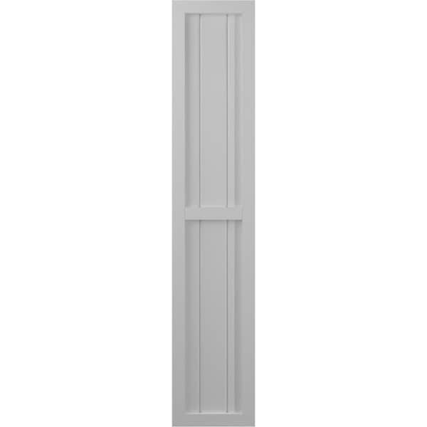 Ekena Millwork Americraft 3-Board Exterior Wood 2 Equal Panel Framed Board-n-Batten Shutters, ARW101BF311X78PRH - ARW101BF311X78PRH