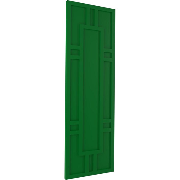 Ekena Millwork True Fit PVC Hastings Fixed Mount Shutters, Viridian Green, 18W x 62H, PR - TFP001HS18X062HG