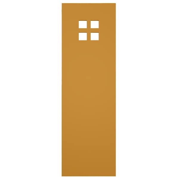 Ekena Millwork True Fit PVC San Antonio Mission Style Fixed Mount Shutters, Turmeric, 12W x 72H, PR - TFP001ST12X072TU
