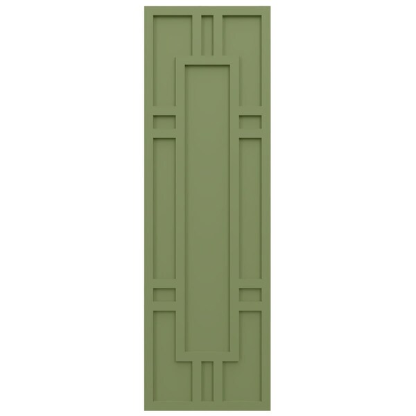 Ekena Millwork True Fit PVC Hastings Fixed Mount Shutters, Moss Green, 15W x 33H, PR - TFP001HS15X033MG