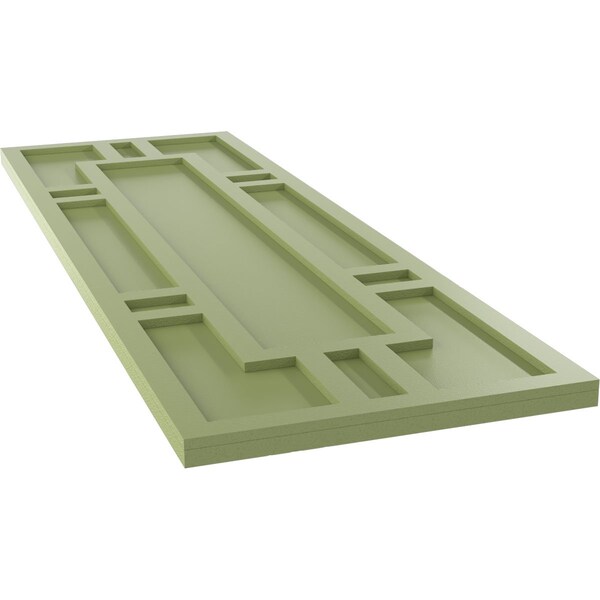 Ekena Millwork True Fit PVC Hastings Fixed Mount Shutters, Moss Green, 15W x 33H, PR - TFP001HS15X033MG