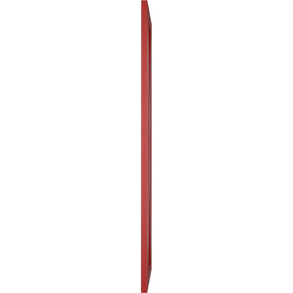 Ekena Millwork True Fit PVC Single X-Board Farmhouse Fixed Mount Shutters, Fire Red, 12W x 25H, PR - TFP001FH12X025BR