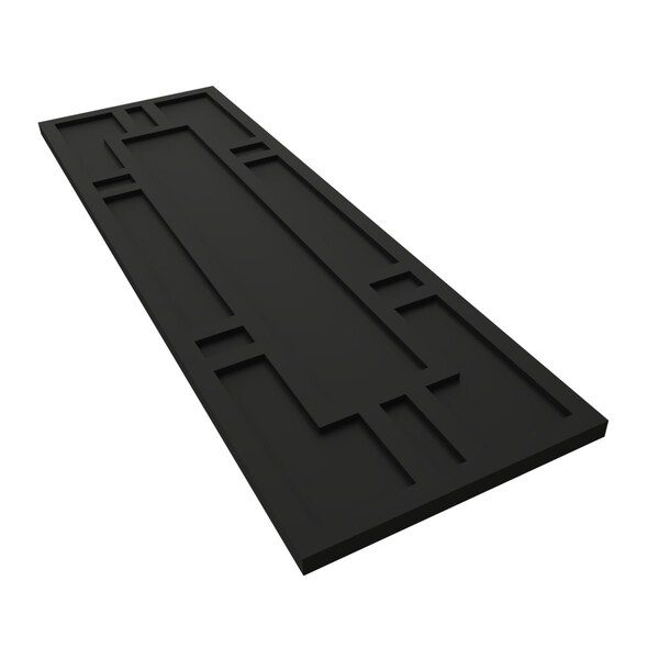 Ekena Millwork True Fit PVC Hastings Fixed Mount Shutters, Black, 15W x 52H, PR - TFP001HS15X052BL