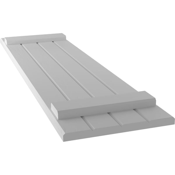 Ekena Millwork Americraft 4-Board (2 Batten) Exterior Real Wood Joined Board-n-Batten Shutters, ARW101BB414X77PRH - ARW101BB414X77PRH