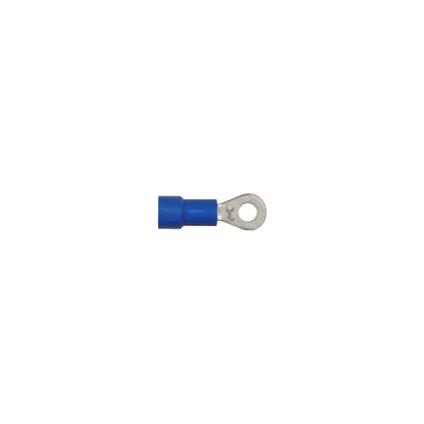 Disco de vinil azul para alambre de 16-14, terminal con tornillo tamaño #6 tipo anillo PK100 - 3517PK