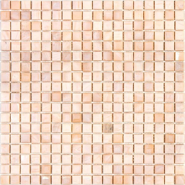 Apollo Tile Skosh 11.6inx11.6in Glossy Shimmer Beige Glass Mosaic Wall and Floor Tile 18.69 sqft/case, 20PK - APLNB88BG314A