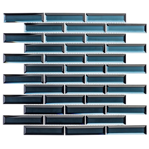 Andova Tiles SAMPLE Vega 1 x 4 Beveled Glass Mosaic Tile - SAM-ANDVEG170