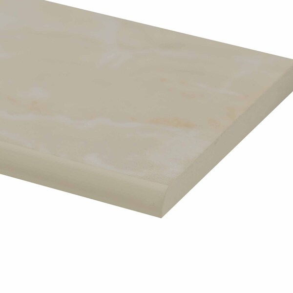 Msi Onyx Ivory 3 In. X 18 In. Polished Porcelain Bullnose Wall Tile, 25PK - ZOR-PT-TR-0140