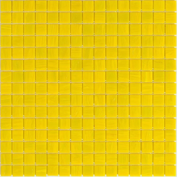 Apollo Tile Celestial 12 in. x 12 in. Glossy Canary Yellow Glass Mosaic Wall and Floor Tile 20 sqft/case, 20PK - APLST88YL307A