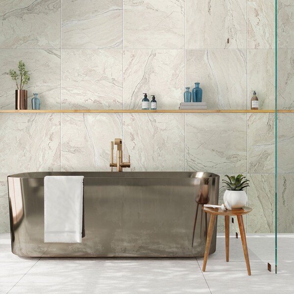Apollo Tile Splendor 23.62inx23.62in Matte Beige Porcelain Square Wall and Floor Tile 11.62 sqft/case, 3PK - IMP88EAWH2424