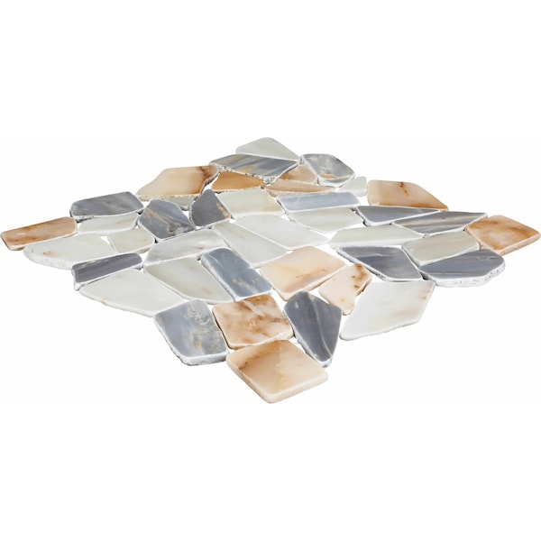 Daltile Gamma Natural Stone Pebble Wall and Floor Mosaic Tile, 10PK - M340PEBBMSHN