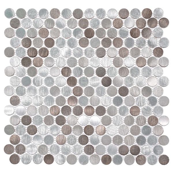Andova Tiles ANDOVA TILES Orb 0.75" x 0.75" Metal Penny Round Mosaic Tile - ANDORB251