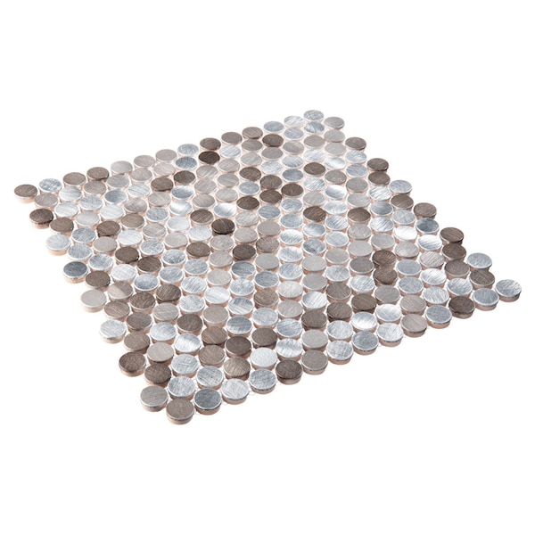 Andova Tiles ANDOVA TILES Orb 0.75" x 0.75" Metal Penny Round Mosaic Tile - ANDORB251