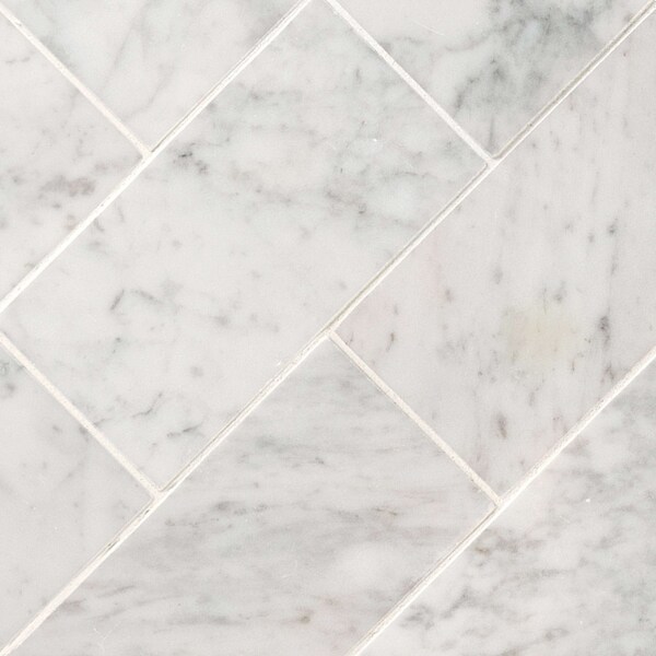 Msi Carrara White 3 In. X 6 In. Honed Marble Floor And Wall Tile, 40PK - ZOR-NS-0062