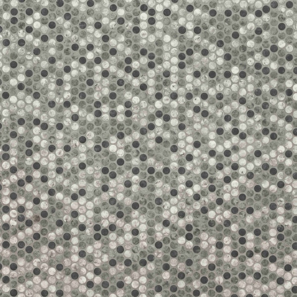 Msi Urban Tapestry Penny Round Sample Glossy Glass Mesh-Mounted Mosaic Tile, 1 sq ft - ZOR-MD-0559-SAM