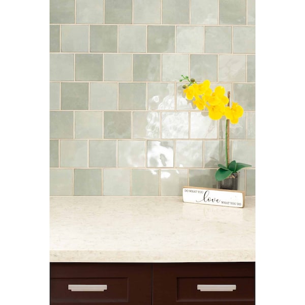 Msi Renzo Jade 5 In. X 5 In. Glossy Ceramic Green Wall Tile, 60PK - ZOR-PT-0113