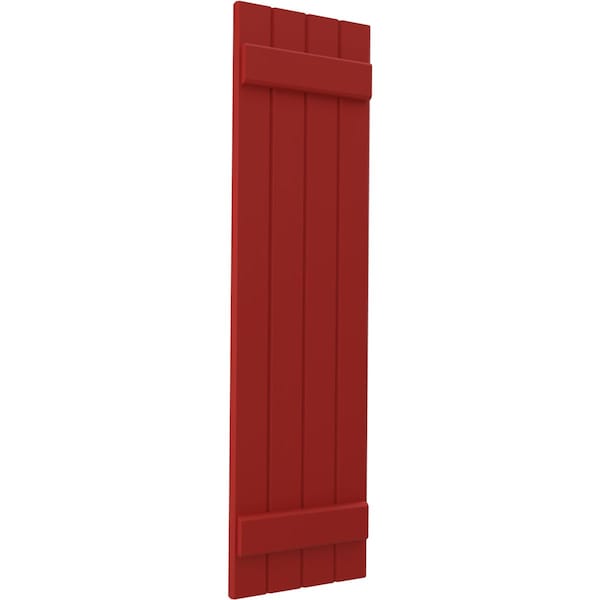 Ekena Millwork Americraft 4-Board (2 Batten) Exterior Real Wood Joined Board-n-Batten Shutters, ARW101BB414X49BRH, PR - ARW101BB414X49BRH