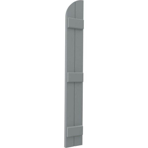 Ekena Millwork Americraft 2-Board (3 Batten) Wood Joined Board-n-Batten Shutters w/ Arch Top, ARW401BQ207X40CHH, PR - ARW401BQ207X40CHH