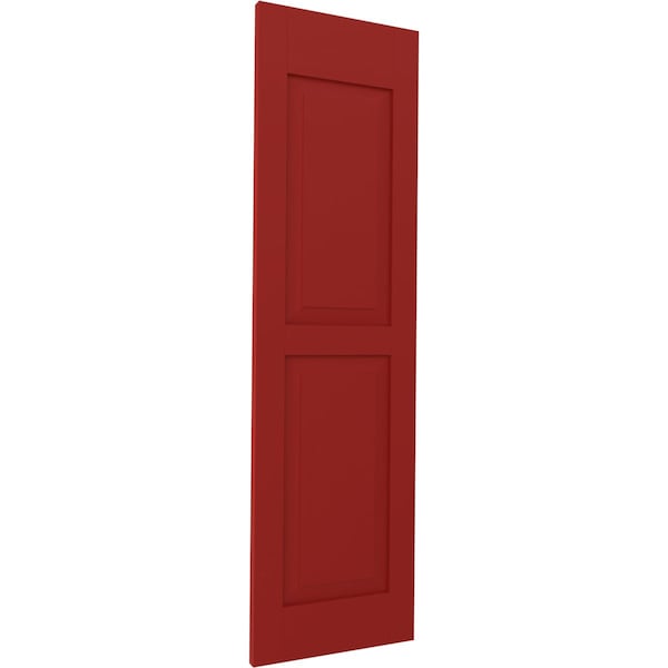 Ekena Millwork Americraft 2 Equal Raised Panel Exterior Real Wood Shutters, RW101RP12X77BRH, PR - RW101RP12X77BRH