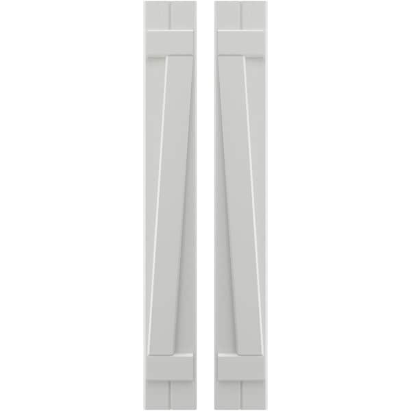 Ekena Millwork Americraft 2-Board (2 Batten) Wood Joined Board-n-Batten Shutters w/ Z-Bar, ARW102BB207X57STH, PR - ARW102BB207X57STH