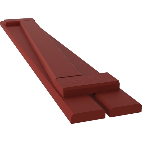 Ekena Millwork Americraft 2-Board (2 Batten) Wood Spaced Board-n-Batten Shutters w/ Z-Bar, ARW102SB207X76MRH, PR - ARW102SB207X76MRH