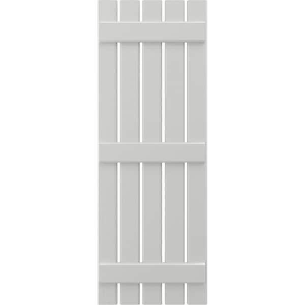 Ekena Millwork Americraft 5-Board (3 Batten) Exterior Real Wood Spaced Board-n-Batten Shutters, ARW401SB519X43STH, PR - ARW401SB519X43STH