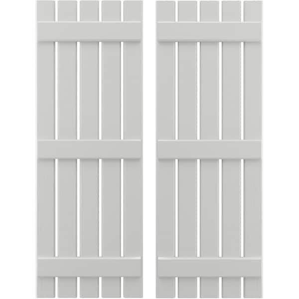 Ekena Millwork Americraft 5-Board (3 Batten) Exterior Real Wood Spaced Board-n-Batten Shutters, ARW401SB519X43STH, PR - ARW401SB519X43STH
