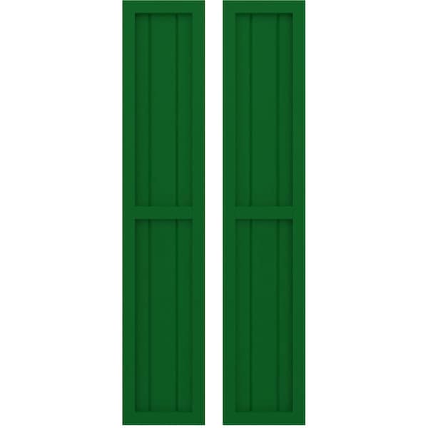 Ekena Millwork Americraft 3-Board Exterior Wood 2 Equal Panel Framed Board-n-Batten Shutters, ARW101BF311X67HGH, PR - ARW101BF311X67HGH
