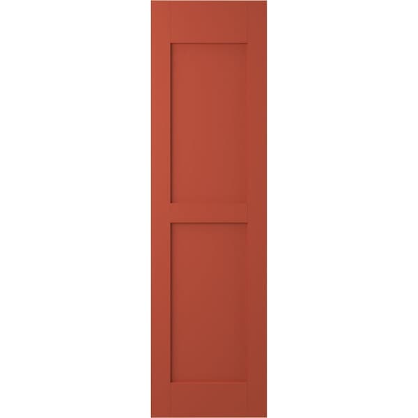 Ekena Millwork Americraft 2 Equal Raised Panel Exterior Real Wood Shutters, RW101RP18X74CLH, PR - RW101RP18X74CLH
