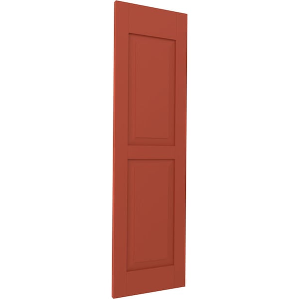 Ekena Millwork Americraft 2 Equal Raised Panel Exterior Real Wood Shutters, RW101RP18X74CLH, PR - RW101RP18X74CLH