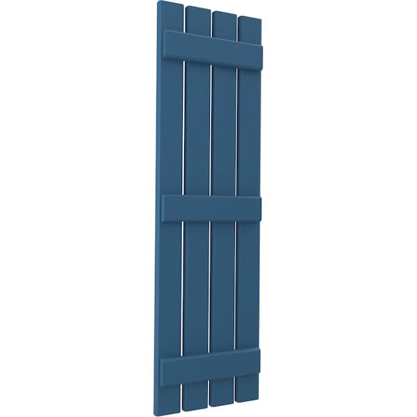 Ekena Millwork Americraft 4-Board (3 Batten) Exterior Real Wood Spaced Board-n-Batten Shutters, ARW401SB415X55HBH, PR - ARW401SB415X55HBH