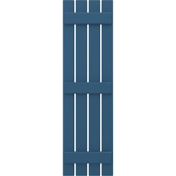 Ekena Millwork Americraft 4-Board (3 Batten) Exterior Real Wood Spaced Board-n-Batten Shutters, ARW401SB415X55HBH, PR - ARW401SB415X55HBH
