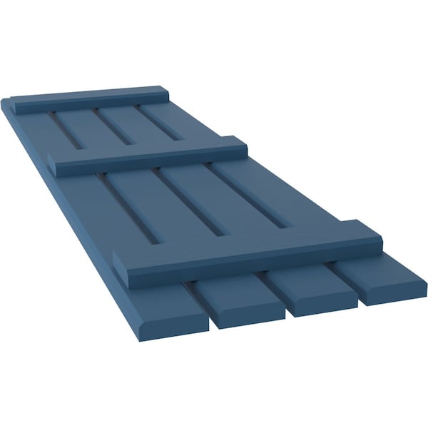 Ekena Millwork Americraft 4-Board (3 Batten) Exterior Real Wood Spaced Board-n-Batten Shutters, ARW401SB415X55HBH, PR - ARW401SB415X55HBH