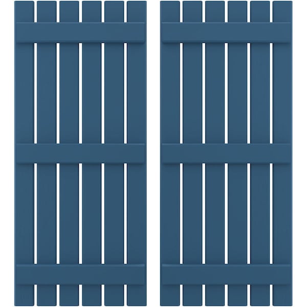 Ekena Millwork Americraft 6-Board (3 Batten) Exterior Real Wood Spaced Board-n-Batten Shutters, ARW401SB623X57HBH, PR - ARW401SB623X57HBH