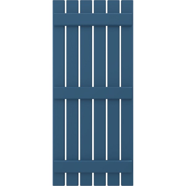 Ekena Millwork Americraft 6-Board (3 Batten) Exterior Real Wood Spaced Board-n-Batten Shutters, ARW401SB623X57HBH, PR - ARW401SB623X57HBH