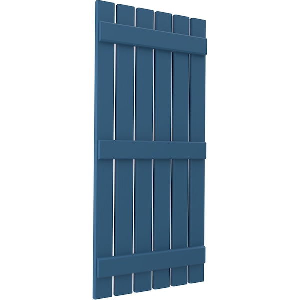 Ekena Millwork Americraft 6-Board (3 Batten) Exterior Real Wood Spaced Board-n-Batten Shutters, ARW401SB623X57HBH, PR - ARW401SB623X57HBH