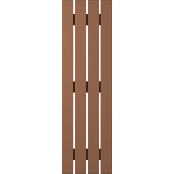 Ekena Millwork Americraft 4-Board (3 Batten) Exterior Real Wood Spaced Board-n-Batten Shutters, ARW401SB415X83BTH, PR - ARW401SB415X83BTH