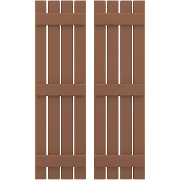Ekena Millwork Americraft 4-Board (3 Batten) Exterior Real Wood Spaced Board-n-Batten Shutters, ARW401SB415X83BTH, PR - ARW401SB415X83BTH