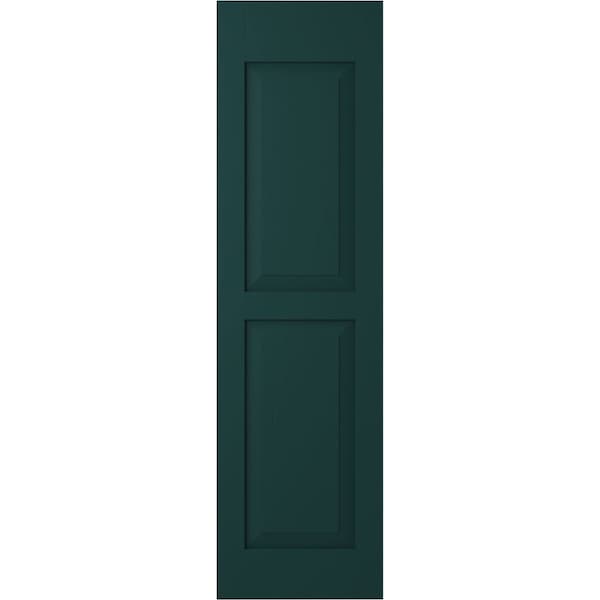 Ekena Millwork Americraft 2 Equal Flat Panel Exterior Real Wood Shutters, RW101FP12X77FGH, PR - RW101FP12X77FGH