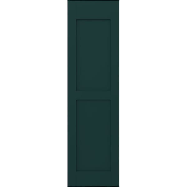 Ekena Millwork Americraft 2 Equal Flat Panel Exterior Real Wood Shutters, RW101FP12X77FGH, PR - RW101FP12X77FGH