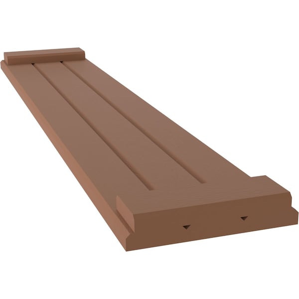 Ekena Millwork Americraft 3-Board Exterior Wood Joined Board-n-Batten Shutters w/ End Batten, ARW103BB311X62BTH, PR - ARW103BB311X62BTH