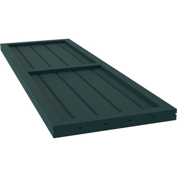 Ekena Millwork Americraft 5-Board Exterior Wood 2 Equal Panel Framed Board-n-Batten Shutters, ARW101BF518X67FGH, PR - ARW101BF518X67FGH