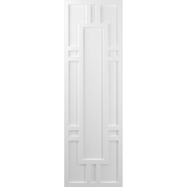 Ekena Millwork True Fit PVC Hastings Fixed Mount Shutters, White, 15W x 59H, PR - TFP001HS15X059WH