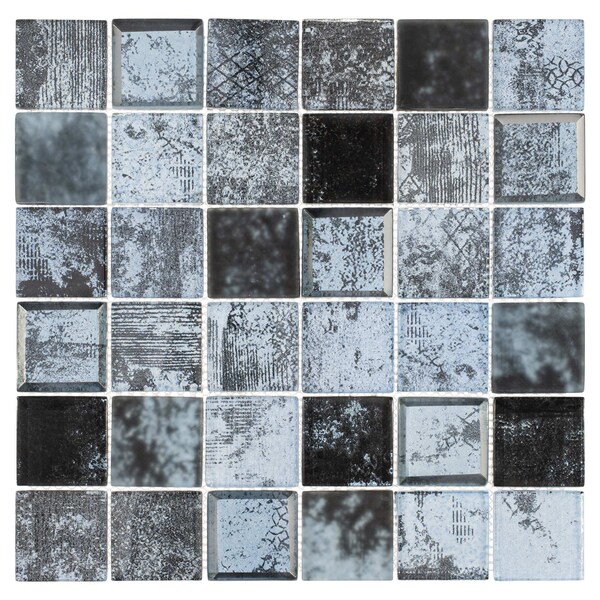 Andova Tiles SAMPLE-Elwood 2 in. x 2 in. Glass Grid Mosaic Wall Tile - SAM-ANDELW874