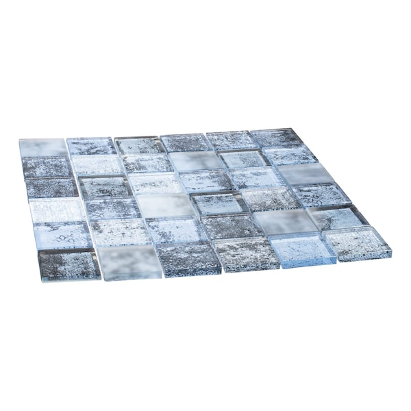 Andova Tiles SAMPLE-Elwood 2 in. x 2 in. Glass Grid Mosaic Wall Tile - SAM-ANDELW874