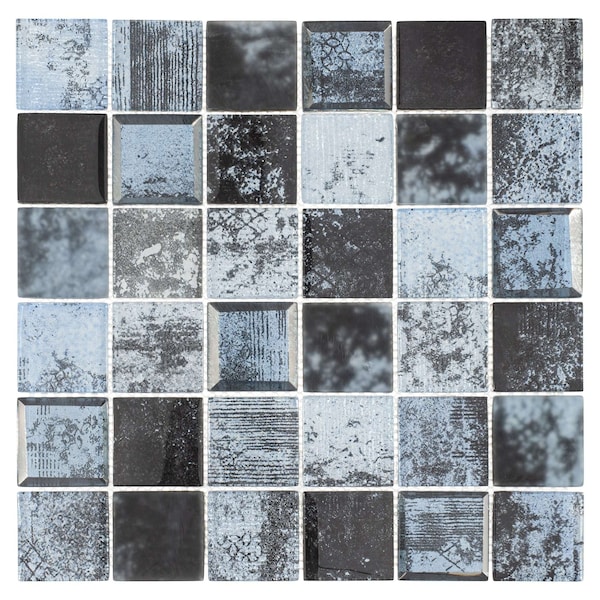 Andova Tiles SAMPLE-Elwood 2 in. x 2 in. Glass Grid Mosaic Wall Tile - SAM-ANDELW874