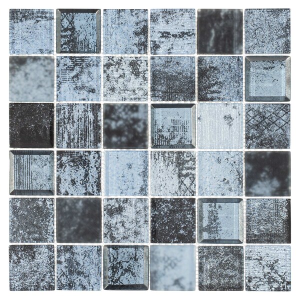 Andova Tiles SAMPLE-Elwood 2 in. x 2 in. Glass Grid Mosaic Wall Tile - SAM-ANDELW874