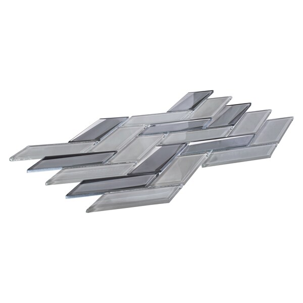 Andova Tiles SAMPLE Flight 2 x 425 Glass Herringbone  Chevron Mosaic Wall Tile - SAM-ANDFLI386